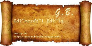Gönczöl Béla névjegykártya